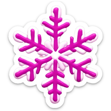 Pink snowflake sticker
