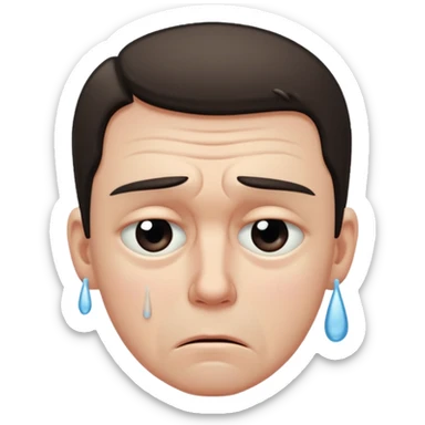 distraught man sticker