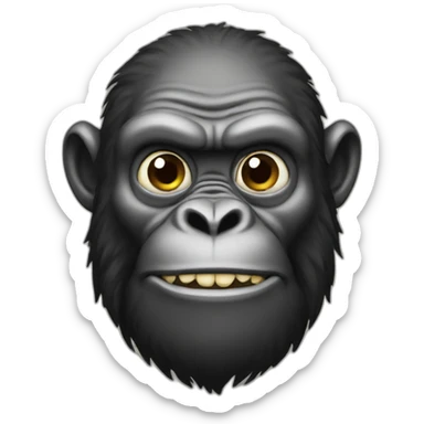 Ape with beard sticker