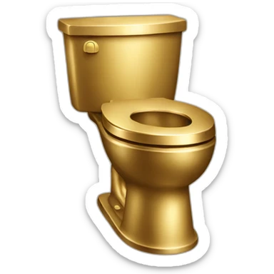 gold toilet sticker