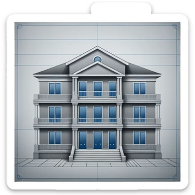 blueprint paper drawing sticker