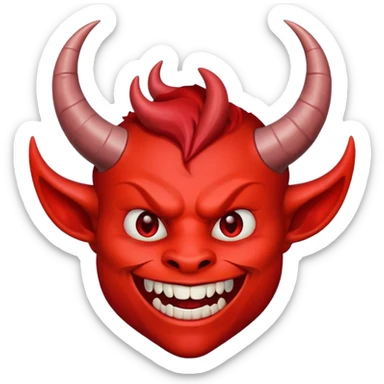 Devil face smiling sticker