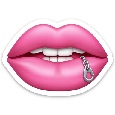 Lips zipped sticker