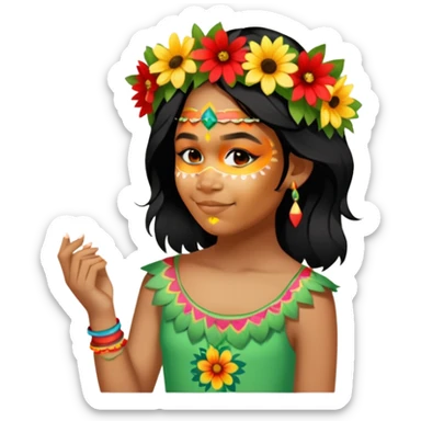 Flower-Crowned Dancer sticker