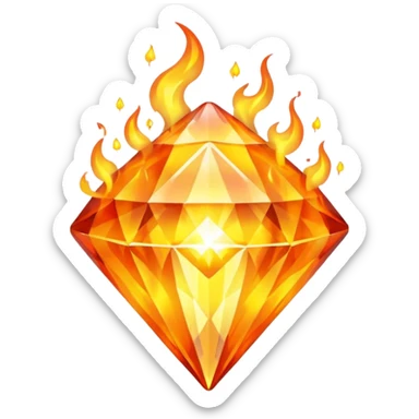 create a diamond on fire sticker