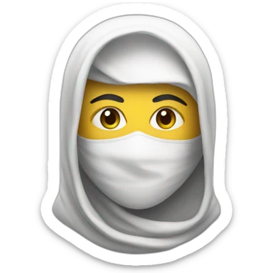 Masked Palestinian sticker