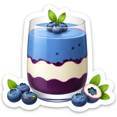 Blueberry pannacotta sticker