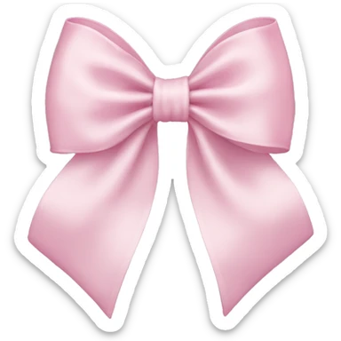 silky light pink bow sticker