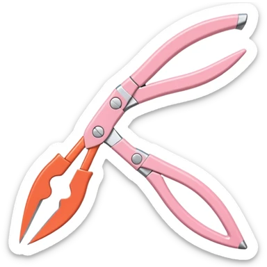 Pastel pink secateurs sticker