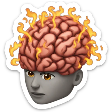 Fire brain sticker