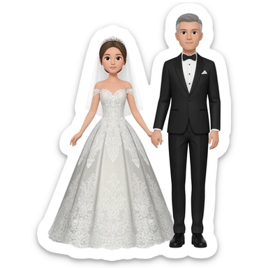 Wedding couple sticker