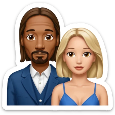  snoop dogg and Jennifer Lawrence  sticker