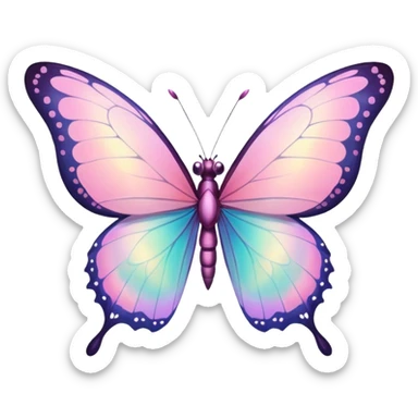 Pink Fairy Garden Butterfly sticker
