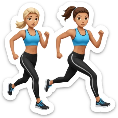 girl running in leggings sticker