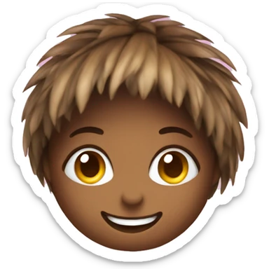A female coconut with cute smile sticker