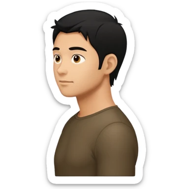 The Walking Man black hair all body from the side sticker