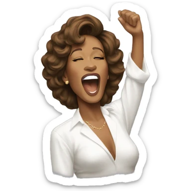 whitney houston performing emoji sticker