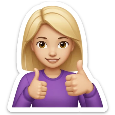 

a girl with a thumb ups and one with thumbs odwnv



 sticker