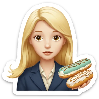 Butterscotch éclair and white girl bear combined  sticker