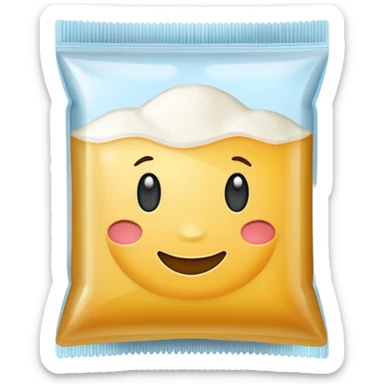 a sachet of gelatine powder sticker