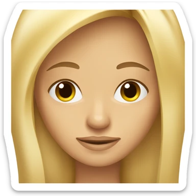 blond long straight haired woman tanned and beautiful spanish looking emoji sticker