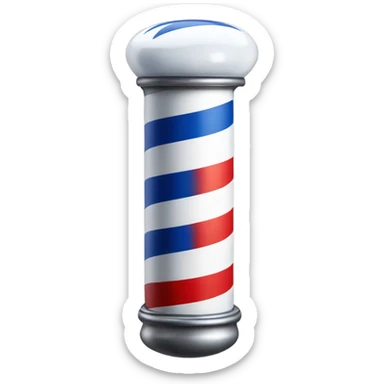 barber pole smiling sticker