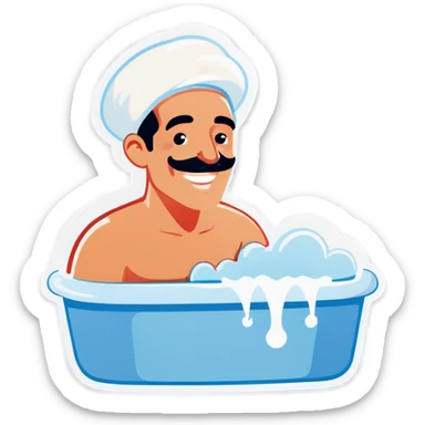 Bath man liking  sticker