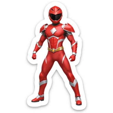 Red power ranger sticker