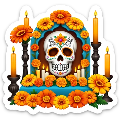 Ofrenda for Dia de Los Muertos sticker