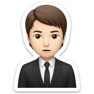 a liittle tired and frustrated entepreneur (only his face). with suit and only a little bit emotional face. young entepreneurs with various suits, but in classic colours. various hair. one person per one emoji. give me a few options. not so tired, more like normal face. sticker