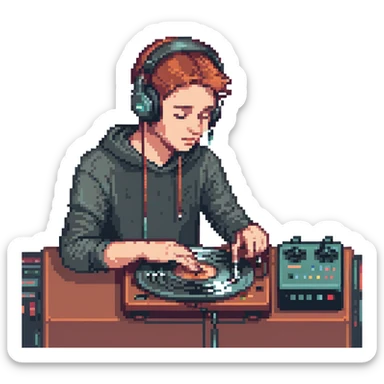 a cool DJ sticker