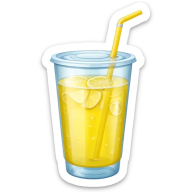 lemonade in a plastic cup sticker
