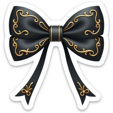 A bow in the style of wicked movie  sticker