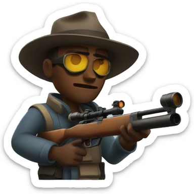 sniper from team fortress 2 sticker