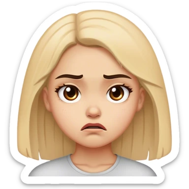 Carita enojada y triste sticker