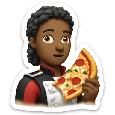 Person eating Napoleona pizza  sticker
