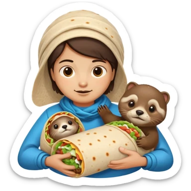 ♐️🌯😵‍💫🦦 sticker