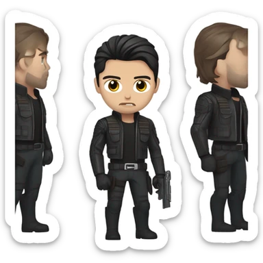 Bucky Barnes in his Falcon and the Winter Soldier era sticker