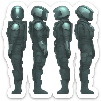 futuristic Phantom squad Infiltration armored pants ghost effect sticker