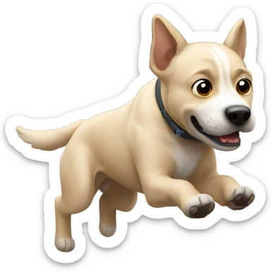 Dog chasing cars sticker