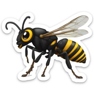 Scary wasp  sticker