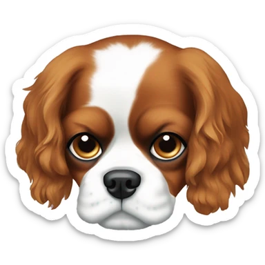 blenheim king charles cavalier face sticker