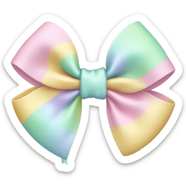 Pastel bow sticker