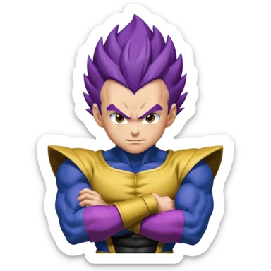 Vegeta ultra ego with purple hair sticker