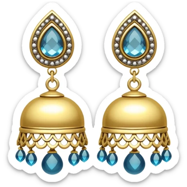 Small Silver jumka emoji for copy paste sticker