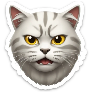 angry cat  sticker