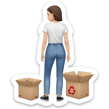 Millie bobby brown che raccoglie qualcosa dal pavimento Che mostra la schiena sticker
