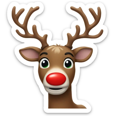 Red Nosed Reindeer sticker