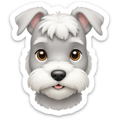 schnauzerwhite mini schnauzer sticker