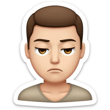 🙂 con un ojo cerrado como harto sticker